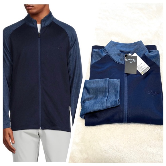 NWT Callaway Men's Golf Full Zip Track Jacket - Picture 1 of 13